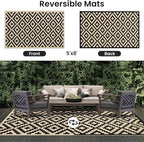 Smiry Waterproof Outdoor Rug 5x8 ft, Reversible Plastic Straw Patio Camping Rugs - Image 3
