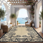 Garvee Outdoor Rugs 9’x12’ Waterproof Reversible Mats, Large Area Plastic Straw by Garvee