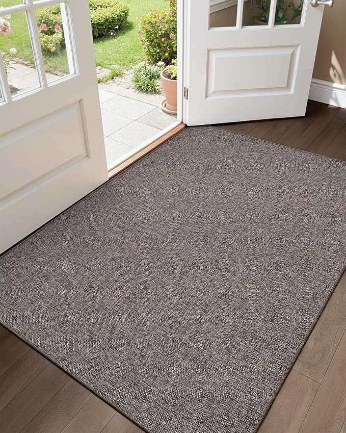 Color&Geometry Ultra Thin Indoor Door Mat 36"x56", Non Slip Rubber Backed Dirt by COLORG