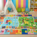 Maxsoft Kids Rug for Playroom, Educational 4x6 Play Mat for Classroom, Washable - Image 4