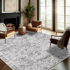 CHAMPLANT Washable Area Rug 10'x14' Boho Design Non-Shedding Easy Care Ideal by CHAMPLANT