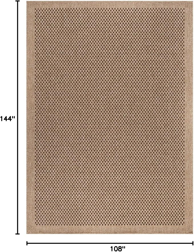 CAMILSON Easy Jute Rug 9x12, Indoor Outdoor Natural Color Fiber Area Rugs - Image 2