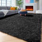 ONASAR Black 6x9 Area Rugs for Living Room Bedroom, Large Fluffy Soft Plush - Image 5