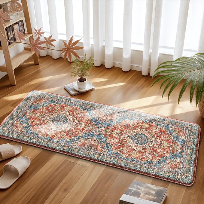 Boho Kitchen Mats for Floor 2 Piece Set Anti Fatigue Cushioned PVC Kitchen Rugs - Image 7
