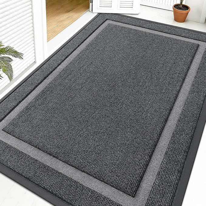 OLANLY Front Door Mat Indoor Outdoor Entrance, Waterproof All-Season, by OLANLY