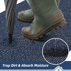 BEQHAUSE Dirt Trapper Door Mat 26" x 40" Half Circle Non-Slip Washable Doormats - Image 3