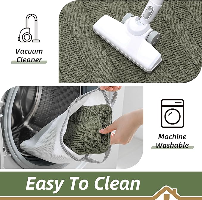 BEQHAUSE Kitchen Rugs Set of 2 Non-Slip Washable Kitchen Mats - Image 5