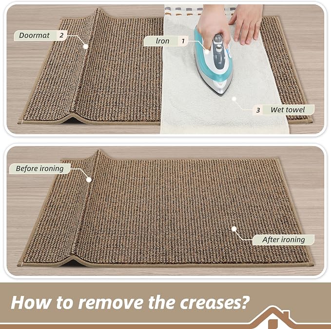 BEQHAUSE Dirt Trapper Door Mat 24" x 36", Non-Slip Washable Doormats Entrance - Image 9
