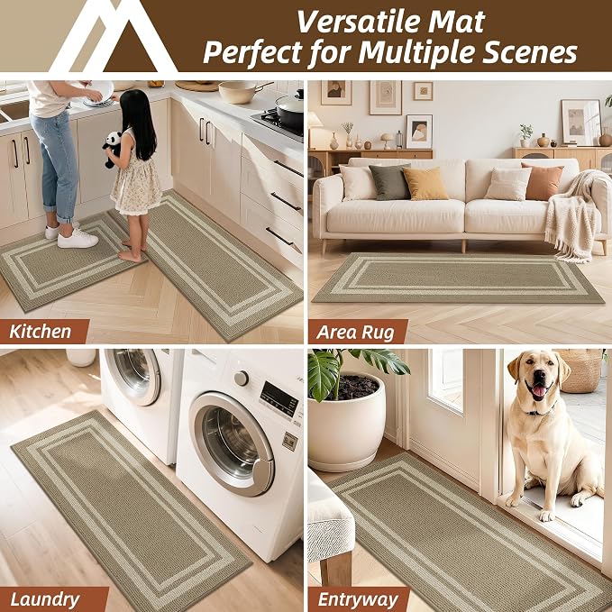 COSY HOMEER Kitchen Rugs Sets 2PCS, Non-Slip Washable Kitchen Mats - Image 7