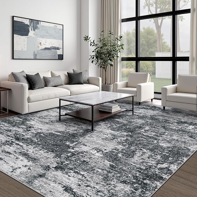 pmtsns Area Rugs 8x10 for Living Room: Washable Rug Modern Abstract Neutral - Image 6