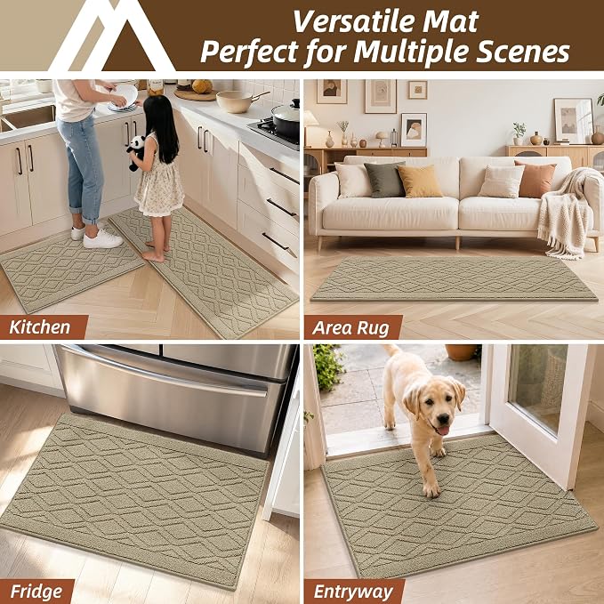 COSY HOMEER Kitchen Rugs 24"x35" Non-Slip Washable Kitchen Mats - Image 8