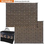 SAND MINE Reversible Mats, Plastic Straw Rug, Modern Area Rug, Large Floor Mat - Image 3