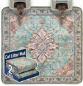 Hompet Cat Litter Mat 2 Pack, 72x72 Large Machine Washable Trapping Mats by Hompet