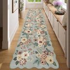 DUKINO 2x8 Washable Runner Rug, Soft Floral Hallway Rug Runner by DUKINO