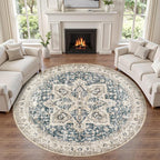 Tortania 4' Round Area Rug Living Room Rugs - Image 5