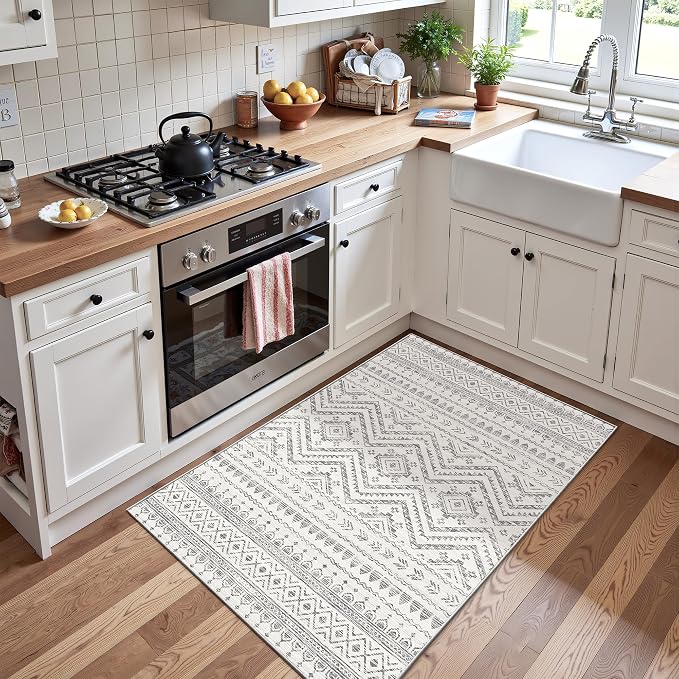 Miukiki 2x3 Entryway Rug Moroccan Washable Non Slip Indoor Floor Carpet - Image 5