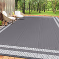 HappyTrends Outdoor Rug Reversible Portable Plastic Straw Camping Rugs by HappyTrends