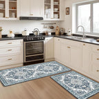 Boho Kitchen Mats for Floor 2 Piece Set Anti Fatigue Cushioned PVC Kitchen Rugs - Image 6