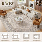 8x10 Washable Area Rug, Large Rugs - Image 5