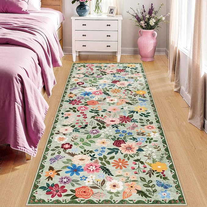 Runner Rug for Entryway: 2x5 Kitchen Rugs Non Slip Washable Ultra-Thin Soft - Image 2