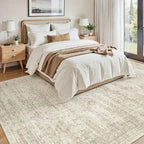 Soalmost 7x10 Area Rug for Living Room Washable Abstract Vintage Soft Thin - Image 3