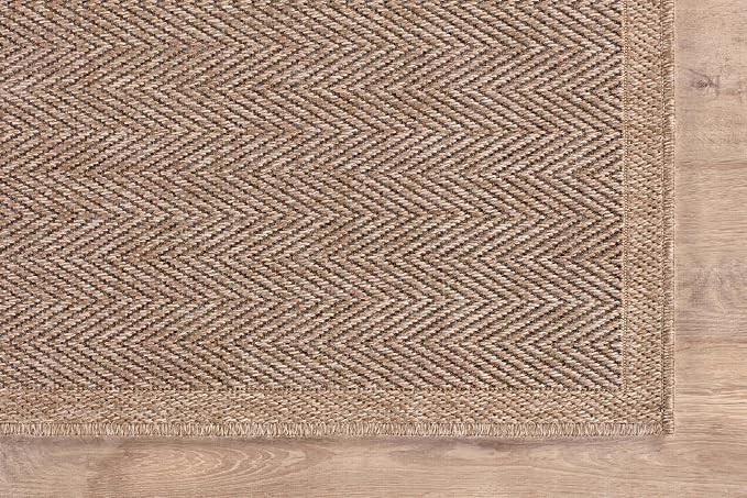 CAMILSON Easy Jute Rug 5x7, Indoor Outdoor Natural Color Fiber Area Rugs - Image 6