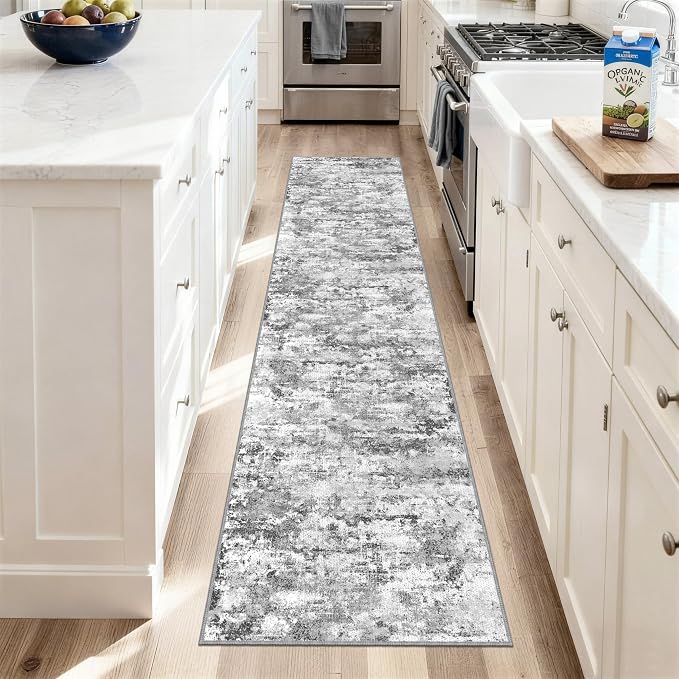 Runners for Hallways Ultra Non-Slip 2x8 Washable Kitchen Rug Abstract Tear and - Image 8