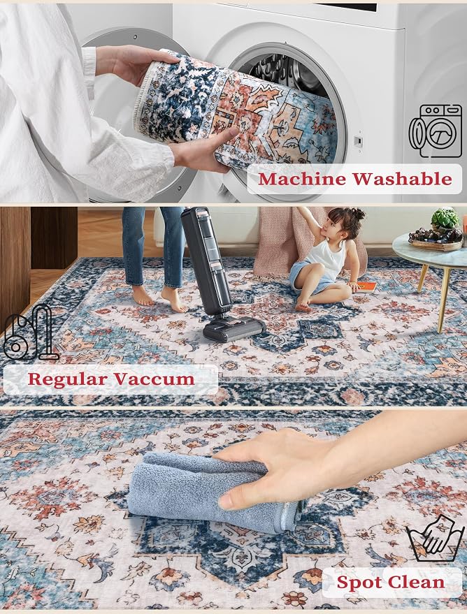 SERISSA Runner Rug for Hallways, 3x10 Washable Non Slip Kitchen Runner Rug - Image 3