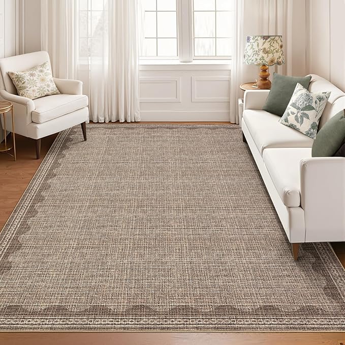 GarveeHome Scalloped Washable Rugs 9x12 Rug by GarveeHome