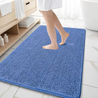 OLANLY Large Bathroom Rugs 59x35, Soft Absorbent Chenille Bath Rugs, Rubber by OLANLY