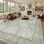 Soalmost 10x14 Area Rugs for Living Room, Non Slip Machine Washable Vintage Rugs by Soalmost