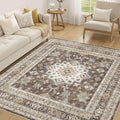 Vintage Living Room Square Area Rug 6x6 by COTILED