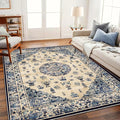 CHAMPLANT Washable Area Rug 10'x14' Boho Design Non-Shedding Easy Care Ideal by CHAMPLANT