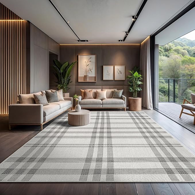 CAMILSON Easy Jute Rug 9x12, Indoor Outdoor Off-White Color Fiber Area Rugs - Image 4