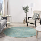 Nourison Home Nourison Essentials Blue Green 6' x Round Area Rug - Image 3