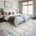 Soalmost Area Rug 10x12 Vintage Washable Living Room Large Carpet Non Slip - Image 3