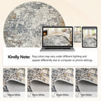 8ft Washable Round Rug - Image 8