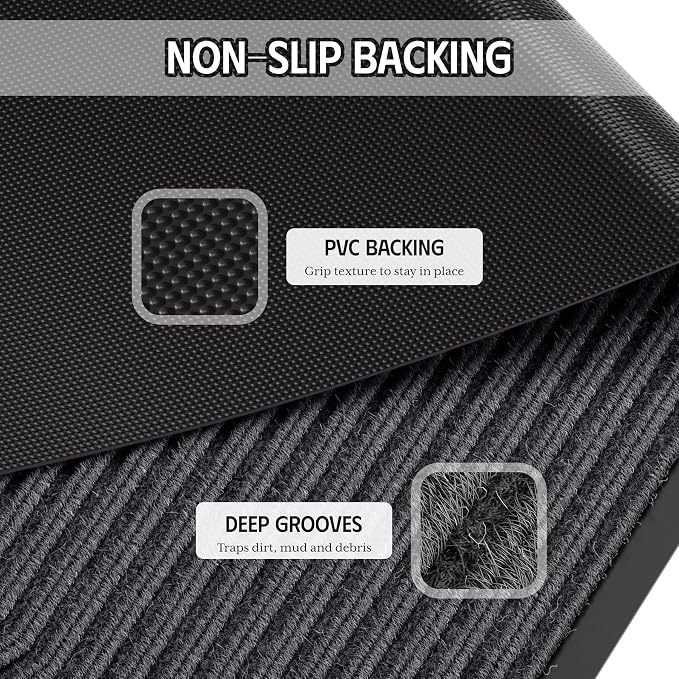 Front Door Mat 4' x 6', Heavy Duty Door Mat Outside Entrance, Non-Slip Welcome - Image 5
