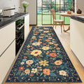 DUKINO 3x10 Runner Rug for Hallway, Washable Kitchen Floral Runner Rug by DUKINO