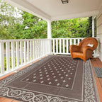 Pauwer Waterproof Outdoor Rug 6x9, Reversible Plastic Straw Patio Camping Rug - Image 3