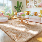 OLANLY 4x5 Machine Washable Accent Rug, Soft Fluffy Shaggy Area Rug by OLANLY