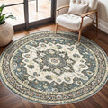 TOPRUUG Washable Oriental Area Rug - 6ft Round Rugs by TOPRUUG