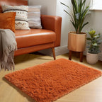 Amdrebio Burnt Orange 2x3 Small Area Rugs by Amdrebio