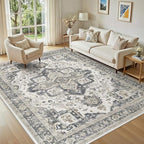 Washable 5x7 Area Rug for Living Room by JessibouAreaRug