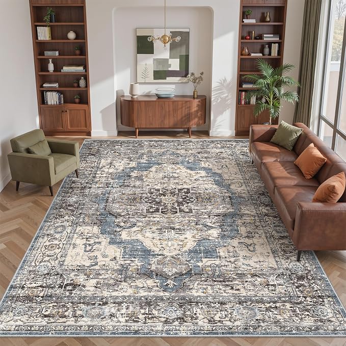 befbee 9x12 Area Rugs for Living Room, Ultra-Thin Washable Rug, Non-Slip - Image 7