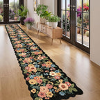 DUKINO 2x14 Hallway Runner Rug, Non Slip Floral Washable Runner Rug - Image 5