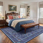 GENIMO 6x9 Washable Area Rug, Non-Slip Vintage Boho Floral Carpet, Soft - Image 3