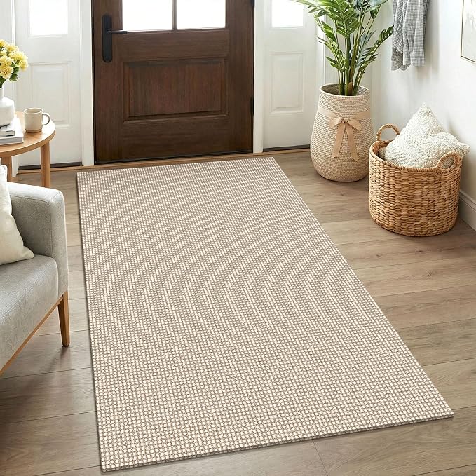 KOZYFLY Rugs for Entryway 3x5 ft Washable Area Rug Non Slip Rubber Backed Entry by KOZYFLY
