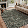 GENIMO 5x7 Washable Area Rug, Non-Slip Vintage Boho Floral Carpet, Soft by GENIMO