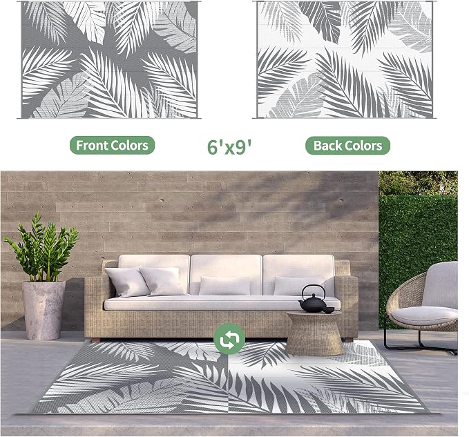GENIMO Outdoor Rug 6' x 9' Waterproof - Image 2